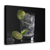 Vodka Tonic with Lime on Canvas Gallery Wraps