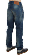 Blue Wash Denim Cotton Stretch Baggy Fit Jeans