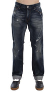 Blue Wash Cotton Denim Regular Fit Jeans