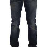 Blue Wash Cotton Denim Slim Fit Jeans