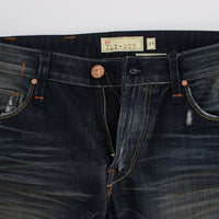 Blue Wash Cotton Denim Slim Fit Jeans