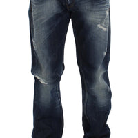 Blue Wash Cotton Denim Regular Fit Jeans