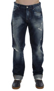 Blue Wash Cotton Denim Regular Fit Jeans