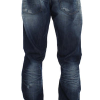 Blue Wash Cotton Denim Regular Fit Jeans