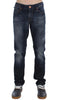 Blue Wash Cotton Denim Slim Fit Jeans