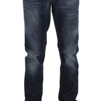 Blue Wash Cotton Denim Slim Fit Jeans