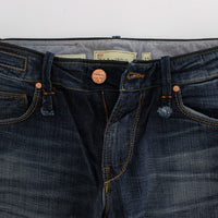 Blue Wash Cotton Denim Slim Fit Jeans