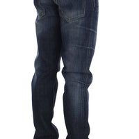 Blue Wash Cotton Denim Slim Fit Jeans