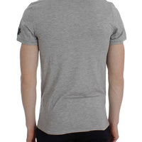 Gray Modal Stretch Crew-neck Underwear T-shirt