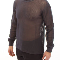 Purple Runway Netz Pullover Netted Sweater