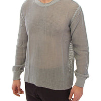 Gray Runway Logo Netz Pullover Netted Sweater