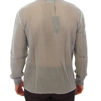 Gray Runway Logo Netz Pullover Netted Sweater