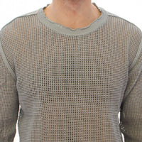 Gray Runway Logo Netz Pullover Netted Sweater