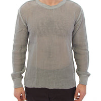 Gray Runway Logo Netz Pullover Netted Sweater