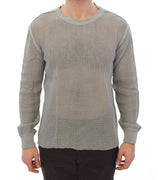 Gray Runway Logo Netz Pullover Netted Sweater