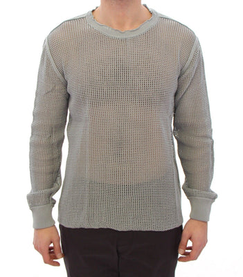 Gray Runway Logo Netz Pullover Netted Sweater