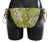 Green Floral Bikini Bottom Swimwear Beachwear