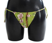 Green Floral Bikini Bottom Swimwear Beachwear