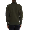 Green Cotton Stretch Full Zipper Sweater
