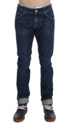 Blue Wash Cotton Stretch Slim Fit Jeans