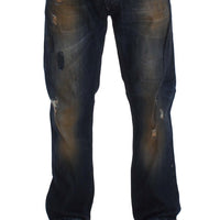 Blue Wash Cotton Regular Straight Fit Jeans