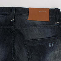 Blue Cotton Regular Straight Fit Jeans