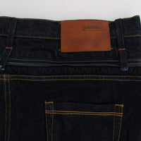 Blue Cotton Regular Straight Fit Jeans