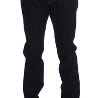 Blue Cotton Regular Straight Fit Jeans