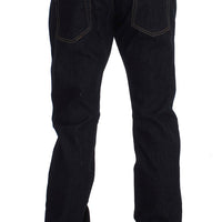 Blue Cotton Regular Straight Fit Jeans