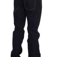 Blue Cotton Regular Straight Fit Jeans