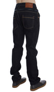 Blue Cotton Regular Straight Fit Jeans