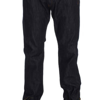 Blue Cotton Regular Straight Fit Jeans