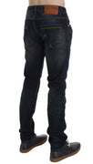 Blue Wash Cotton Stretch Slim Skinny Fit Jeans