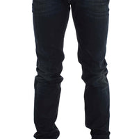 Blue Cotton Stretch Slim Fit Jeans