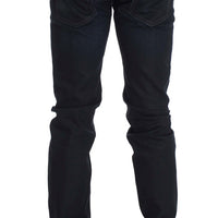 Blue Cotton Stretch Slim Fit Jeans