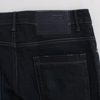 Blue Cotton Stretch Slim Fit Jeans