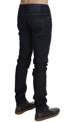 Blue Cotton Stretch Slim Fit Jeans