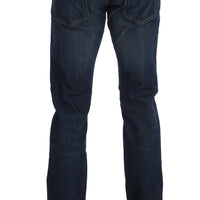 Blue Wash Cotton Stretch Slim Skinny Fit Jeans