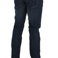 Blue Wash Cotton Stretch Slim Skinny Fit Jeans