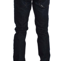 Dark Blue Wash Cotton Slim Skinny Fit Jeans