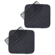 2 Pack Cuisinart 18us6251black Dish Drying Mat With Rack (black)