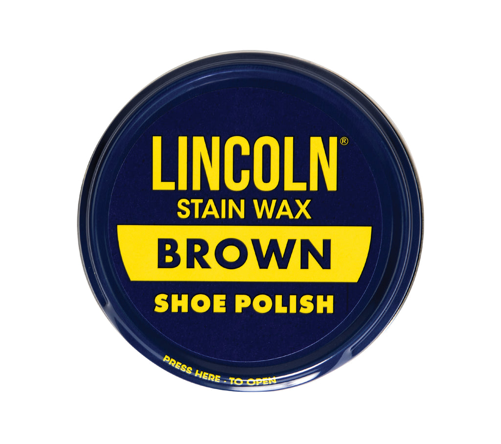 Lincoln Stain Wax Shoe Polish - Brown