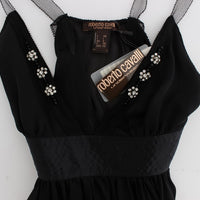 Black Silk Camisole Top Blouse