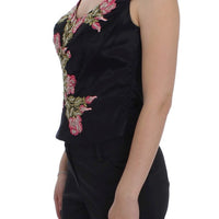 Floral Silk Stretch Tank Top