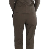 Beige Wool Cotton Suit