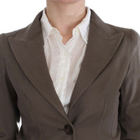 Beige Wool Cotton Suit