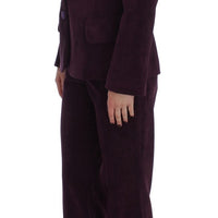 Purple Wool Suit T-Shirt Set