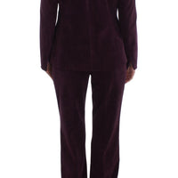 Purple Wool Suit T-Shirt Set