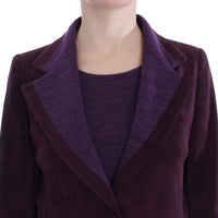 Purple Wool Suit T-Shirt Set