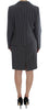 Gray Stretch Suit Sheath Dress & Blazer Set